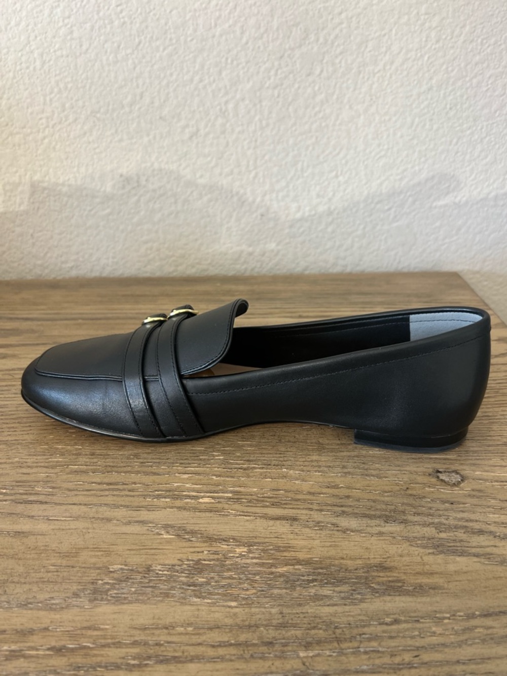 Stuart Weitzman Kenna black leather loafers menswear inspired sz 10 office - Picture 3 of 12